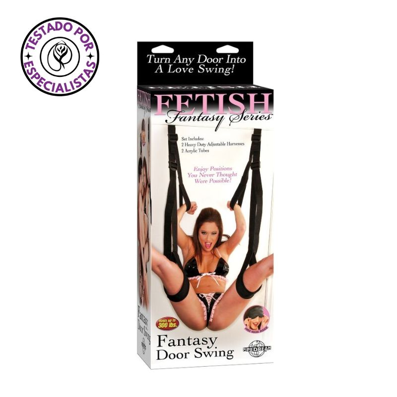 Balanço de porta erótico Fetish Fantasy com alças ajustáveis e assento acolchoado para posições sensuais