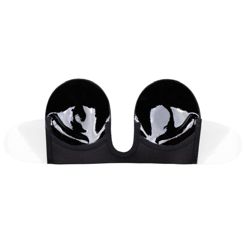 BYE-BRA - Sujetador sin tirantes en forma de U, color negro, copa B