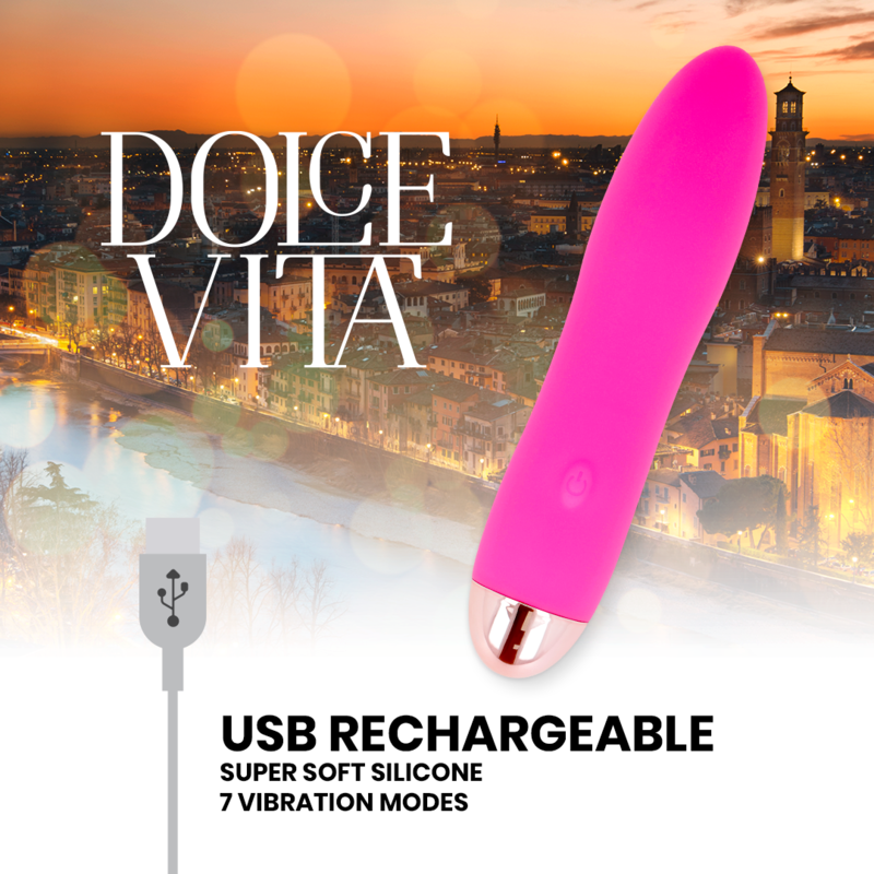 VIBRADOR RECARREGÁVEL QUATRO PINK 7 VELOCIDADES