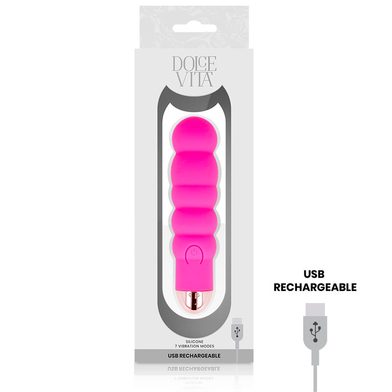 VIBRADOR RECARREGÁVEL SEIS PINK 7 VELOCIDADES