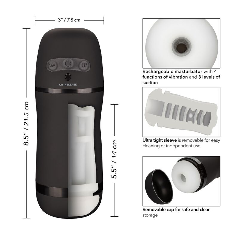 CALEXOTICS - MÁQUINA DE APOYO ÓPTIMO CON VIBRACIÓN Y FUNCIONES DE JUGO