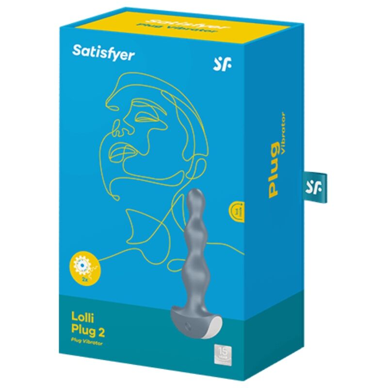 SATISFYER - LOLLI PLUG 2 PLUG VIBRADOR GRIS