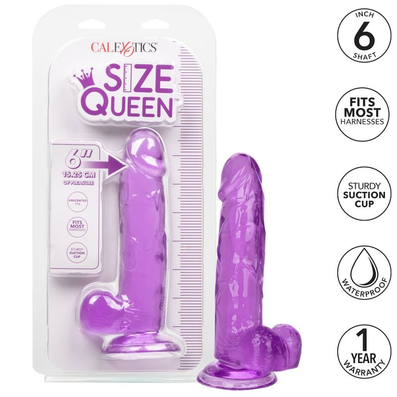 CALEXOTICS - DILDO QUEEN SIZE PÚRPURA 15,3 CM