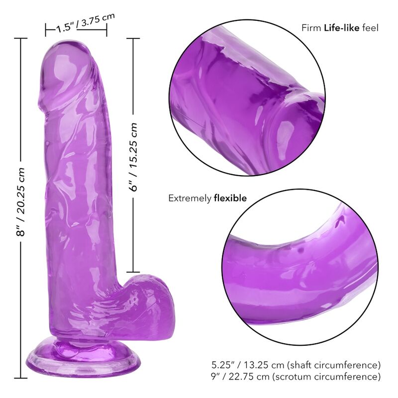 CALEXOTICS - DILDO QUEEN SIZE PÚRPURA 15,3 CM