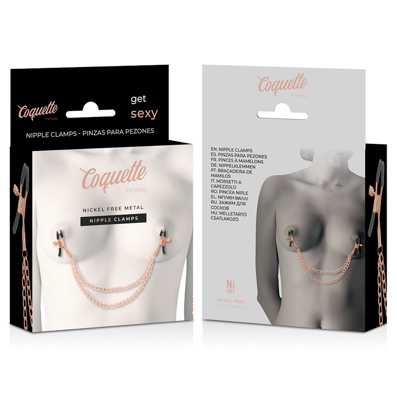COQUETTE CHIC DESIRE - CLIPS DE PUNTA DE METAL FANTASÍA CON CADENA