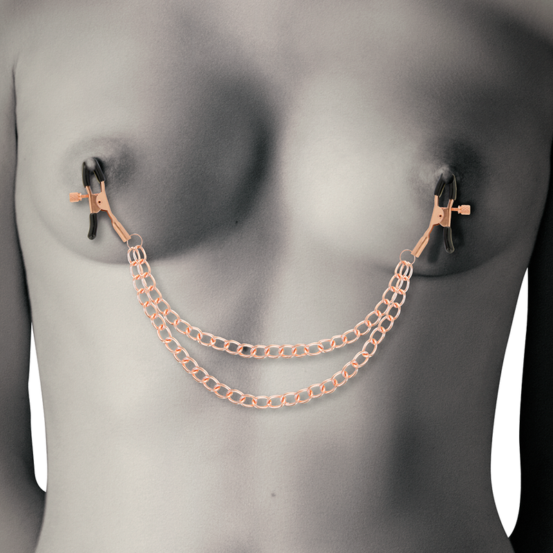 COQUETTE CHIC DESIRE - CLIPS DE PUNTA DE METAL FANTASÍA CON CADENA