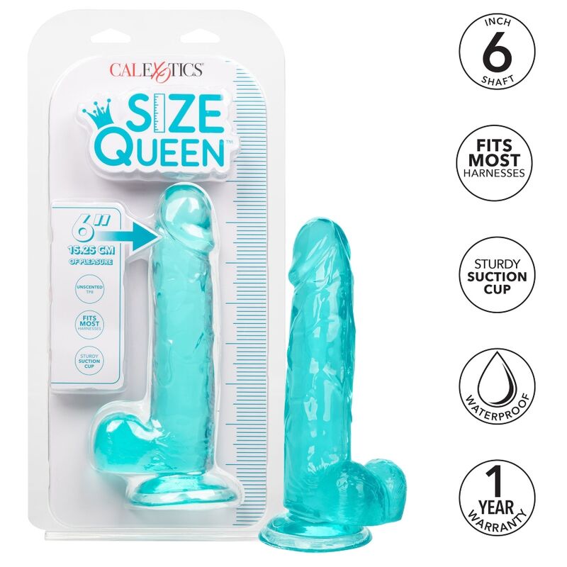CALEXOTICS - DILDO QUEEN SIZE AZUL 15,3 CM