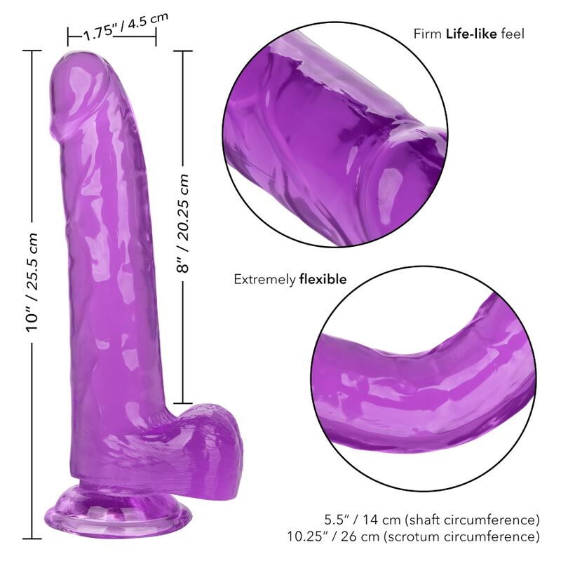 CALEXOTICS - DILDO QUEEN SIZE PÚRPURA 20,3 CM