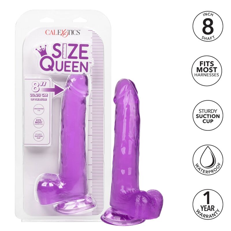 CALEXOTICS - DILDO QUEEN SIZE PÚRPURA 20,3 CM