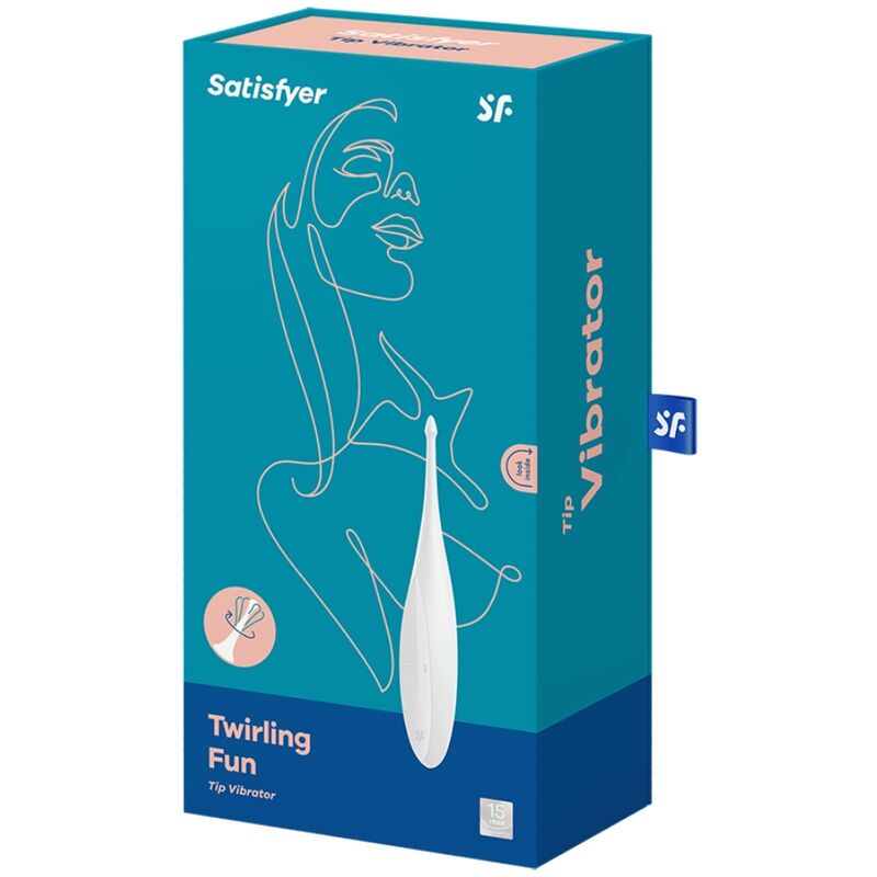 SATISFYER - TWIRLING VIBRATOR FUN TIP WHITE