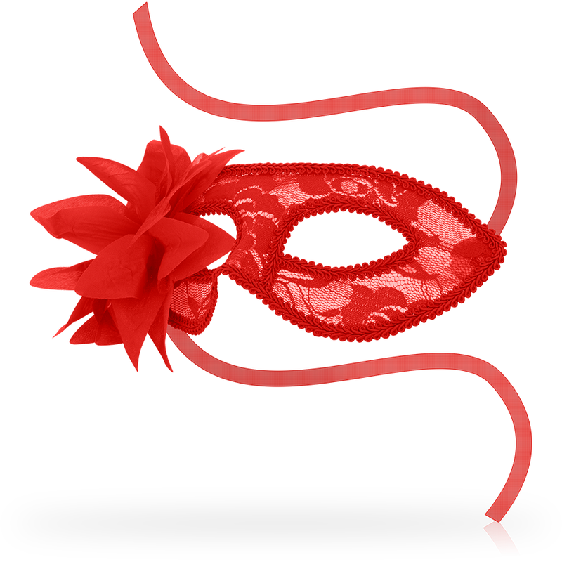 OHMAMA - MASCARILLAS CON ENCAJE Y FLOR ROJA