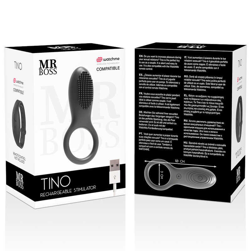 MR BOSS - ANILLO ESTIMULADOR TINO COMPATIBLE CON LA TECNOLOGÍA INALÁMBRICA WATCHME