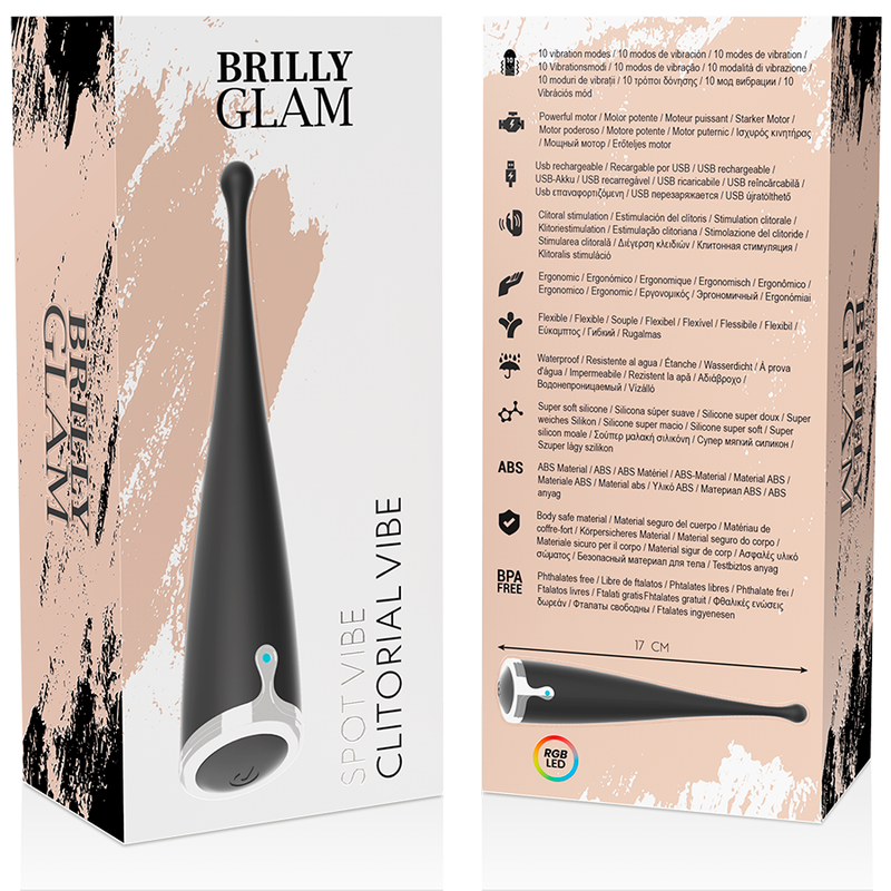 BRILLY GLAM - PUNTO VIBRADOR PARA EL CLÍTORIS NEGRO