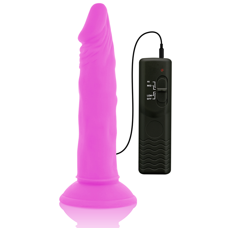 DIVERSIA - PELUCHE VIBRADOR FLEXIBLE MORADO 23 CM -O- 4,3 CM
