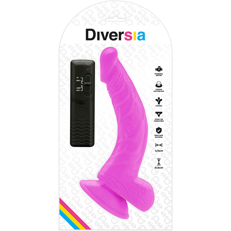DIVERSIA - DIVERSIA VIBRADOR FLEXIBLE MORADO 21,5 CM -O- 4,5 CM