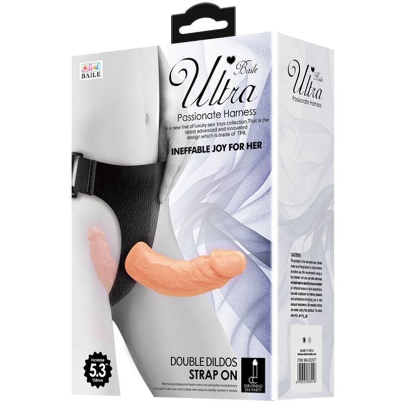 BAILE - DILDOS DOBLES ULTRA APASIONANTES CON ARNÉS