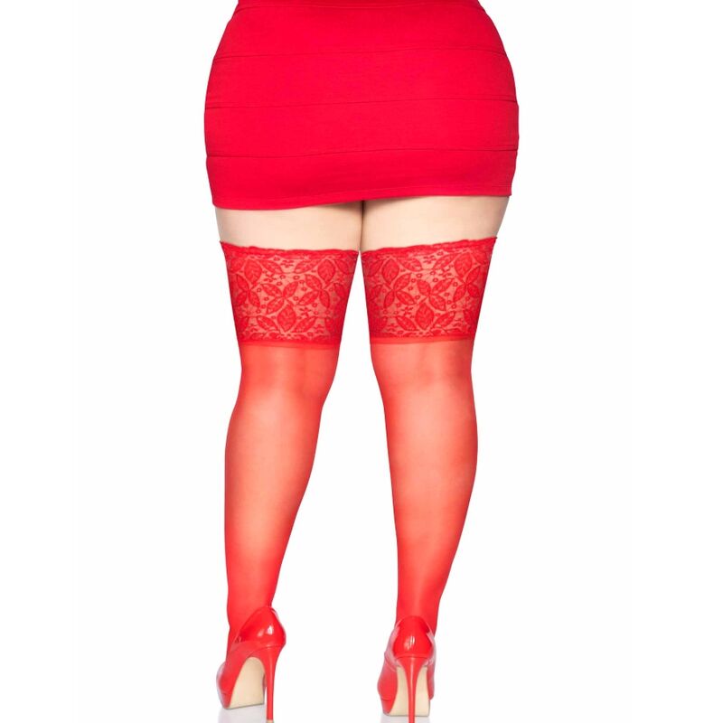 LEG AVENUE - STAY UPS TRANSPARENTE MUSLO HASTA TALLA ÚNICA
