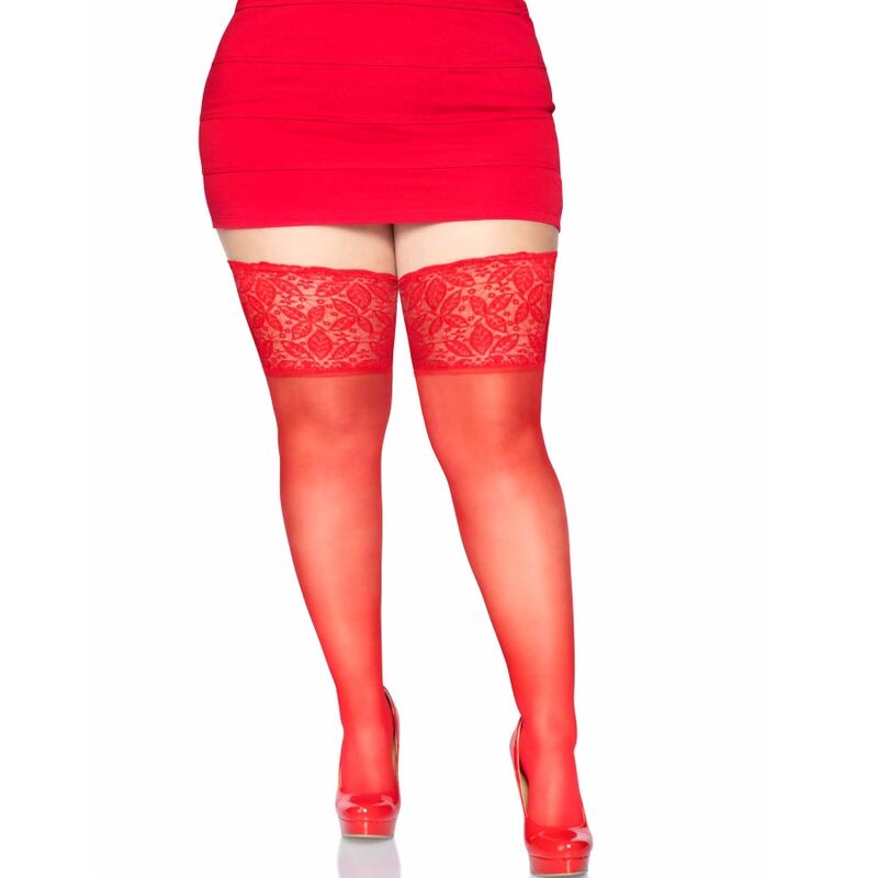 LEG AVENUE - STAY UPS TRANSPARENTE MUSLO HASTA TALLA ÚNICA