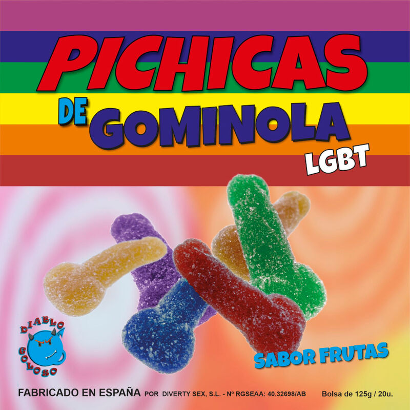 ORGULLO - GOMITAS DE AZÚCAR CON FRUTAS Y PENE LGBT