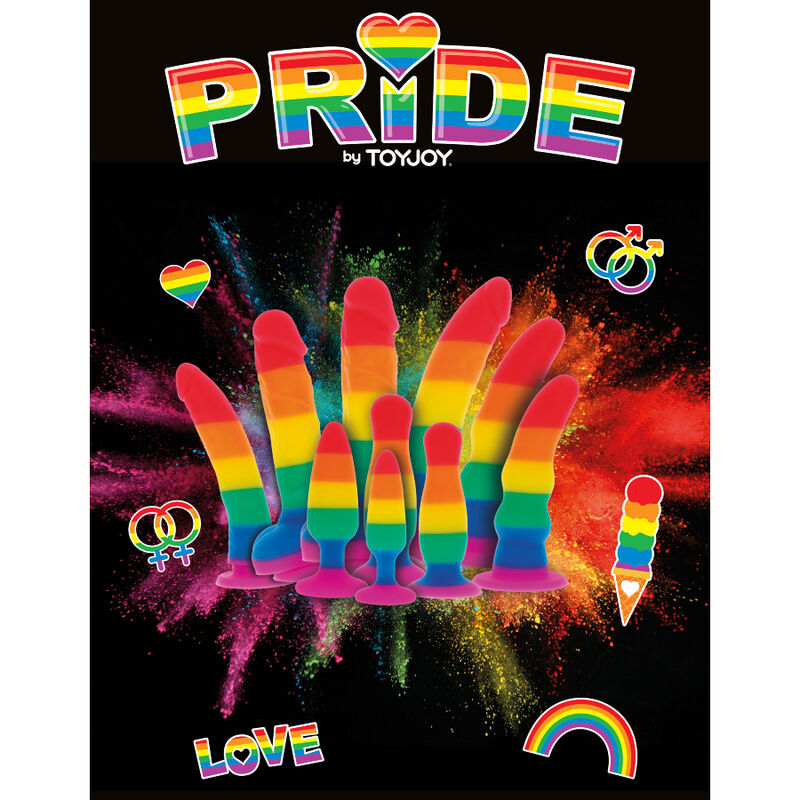 ORGULLO - DILDO ONDA BANDERA LGBT 17 CM