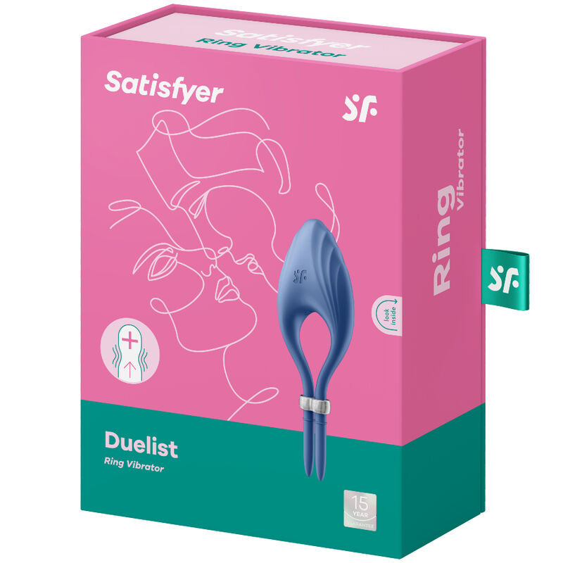 SATISFYER - ANILLO VIBRADOR AZUL DUELING