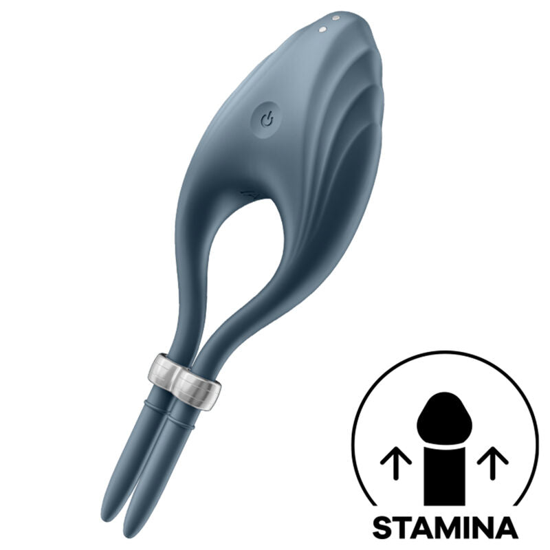 SATISFYER - ANILLO VIBRADOR AZUL DUELING