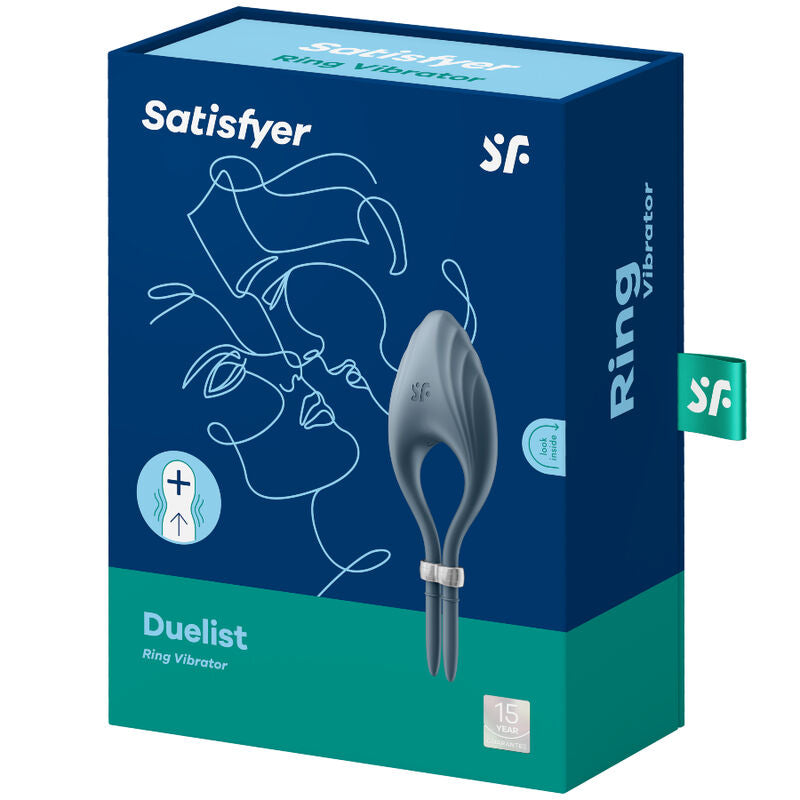 SATISFYER - ANILLO VIBRADOR AZUL DUELING