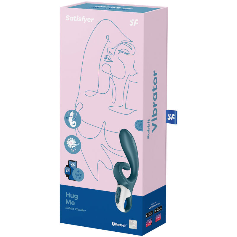 SATISFYER - HUG ME BLUE RABBIT VIBRATOR APP