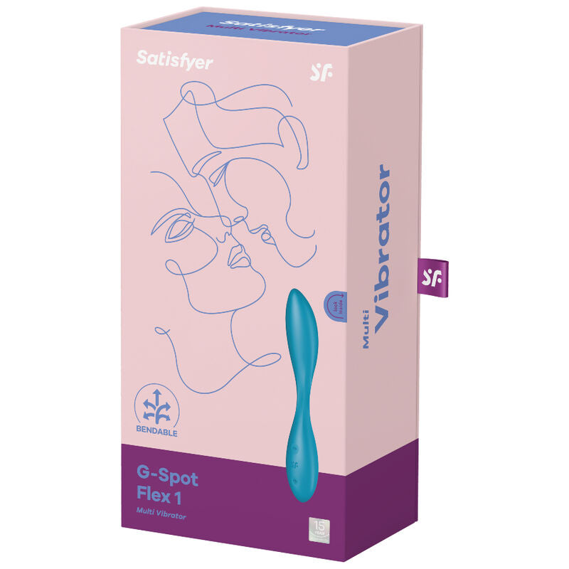 SATISFYER - VIBRADOR MULTIUSOS PUNTO G FLEX 1 AZUL