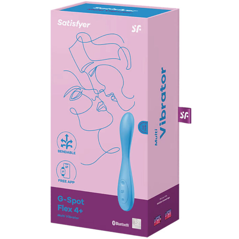 SATISFYER - MULTIVIBRADOR G-SPOT FLEX 4+ APP AZUL