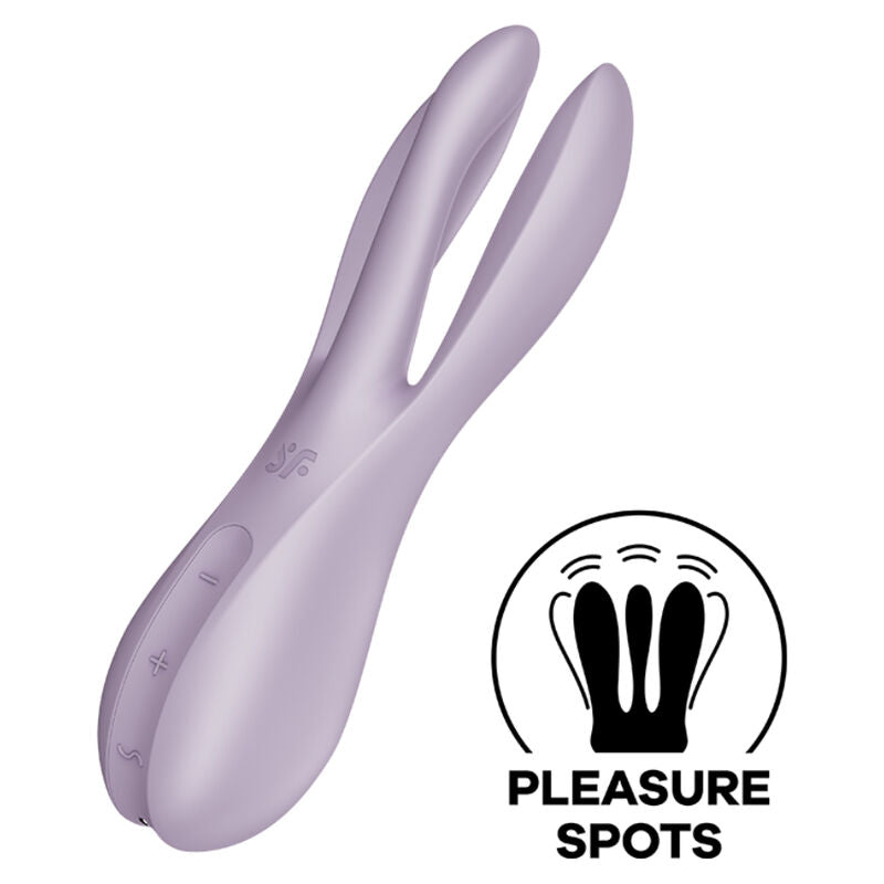 SATISFYER - VIBRADOR TRES DOS NEGRO