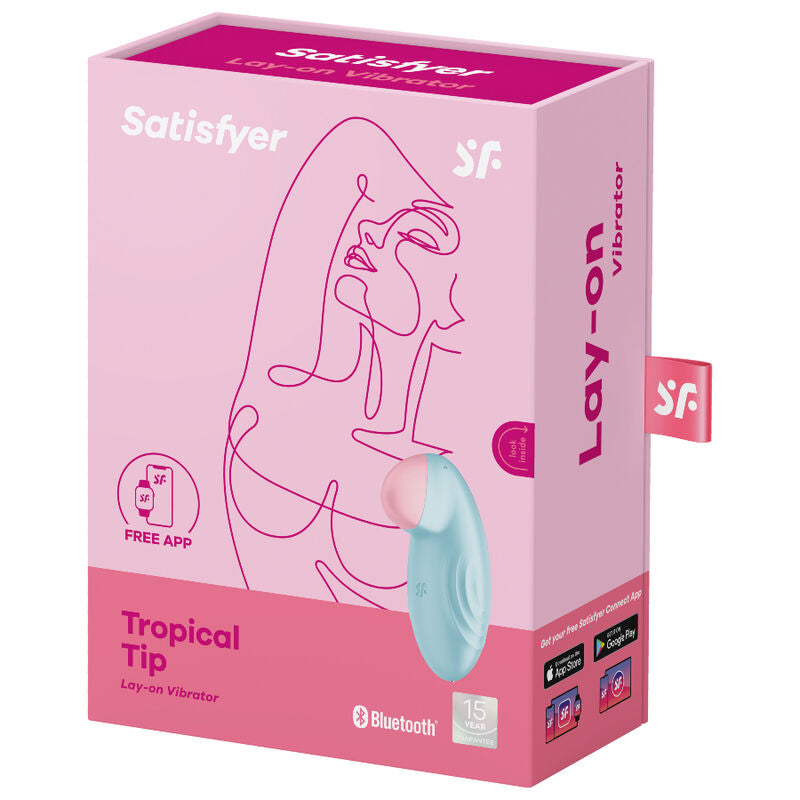 SATISFYER - VIBRADOR DE APOYO CON PUNTA TROPICAL AZUL