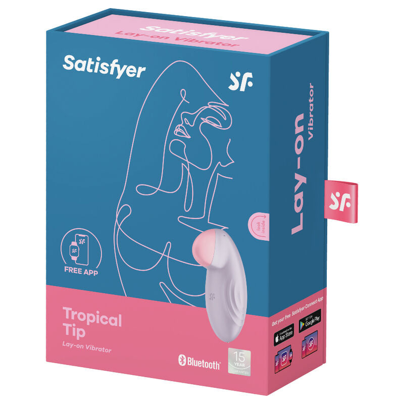 SATISFYER - VIBRADOR DE APOYO CON PUNTA TROPICAL AZUL