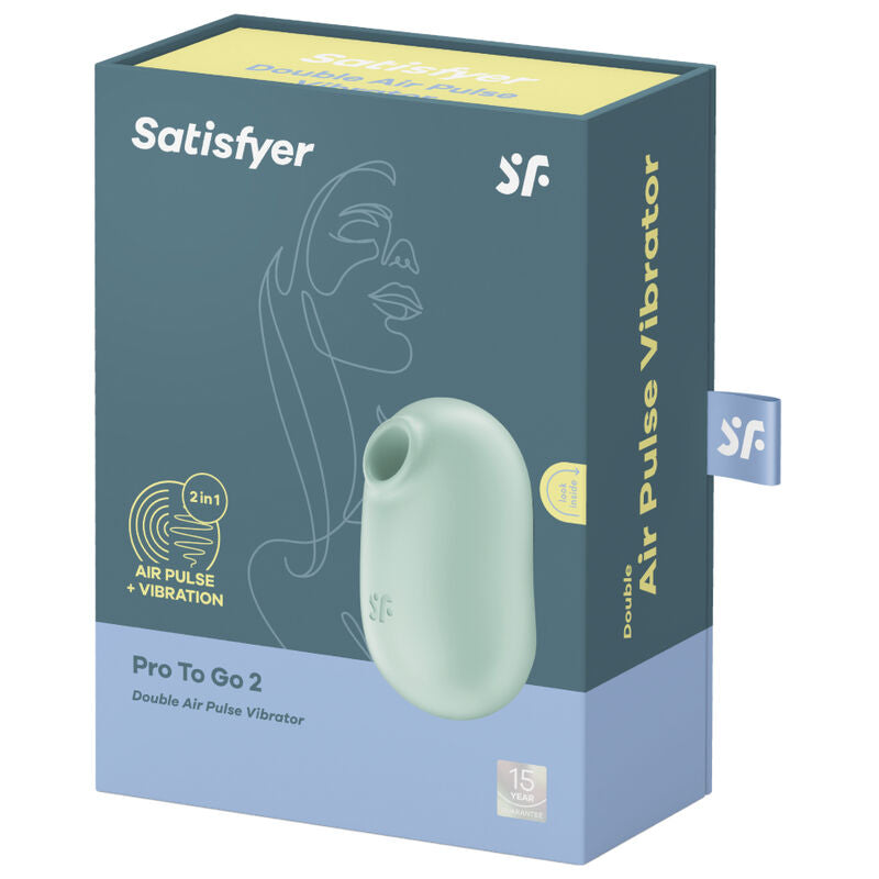 SATISFYER - PRO TO GO 2 ESTIMULADOR Y VIBRADOR DE DOBLE PULSACIÓN DE AIRE VIOLETA