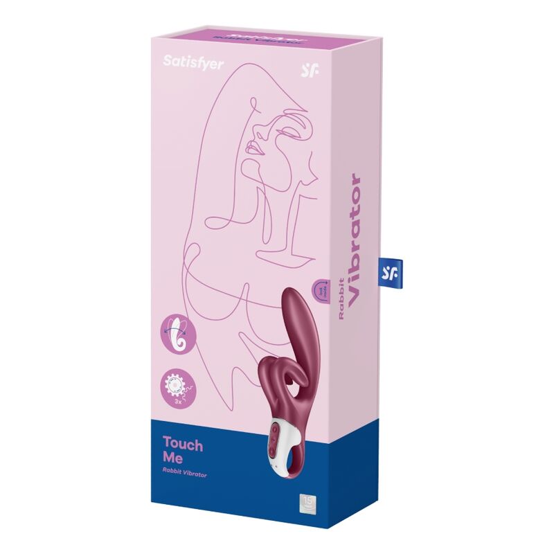 SATISFYER - CONEJO VIBRADOR TOUCH ME ROJO
