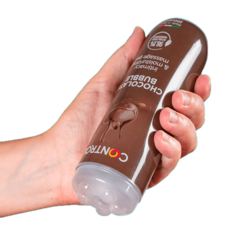 CONTROL - GEL DE MASAJE CON BURBUJAS DE CHOCOLATE 3 EN 1 200 ML