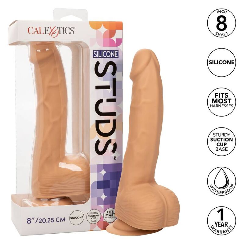 CALEXOTICS - TACHUELAS DE SILICONA 20,32 CM PIEL