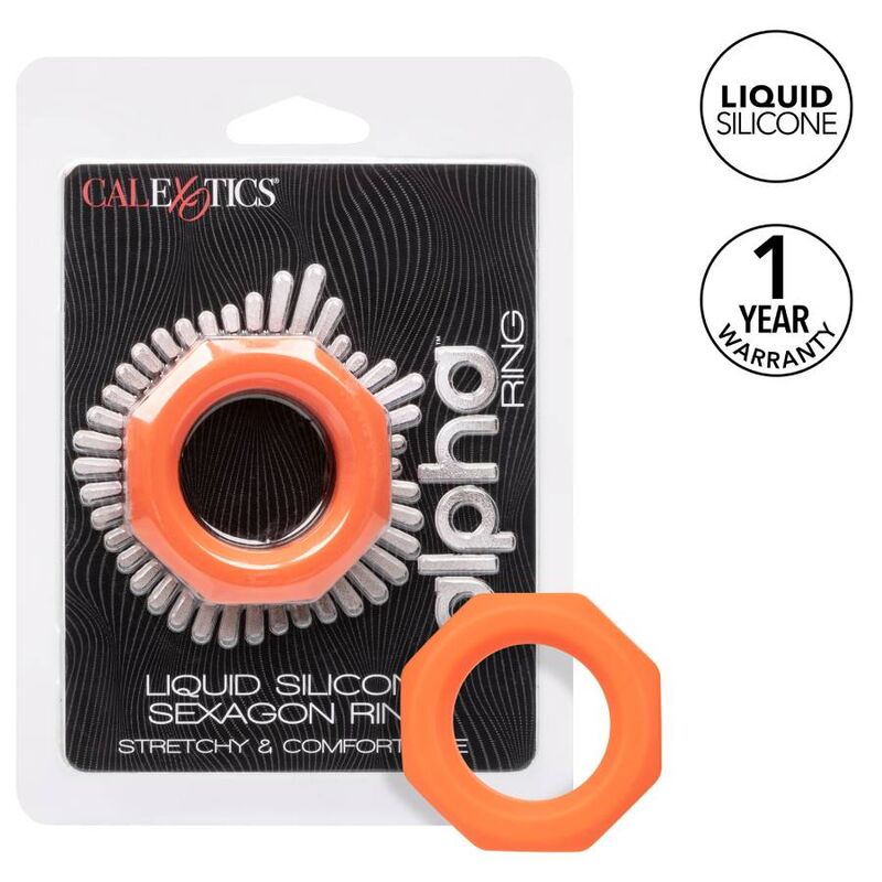 CALEXOTICS - ANILLO NARANJA ALPHA SEXAGON