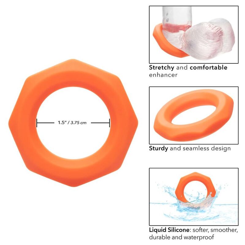 CALEXOTICS - ANILLO NARANJA ALPHA SEXAGON