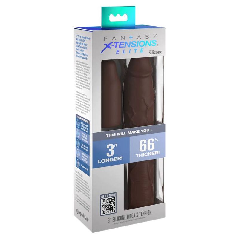 FANTASY X-TENSIONS - PIPEDREAMS FUNDA 22,86 CM + ENCHUFE 7,62 CM MARRÓN