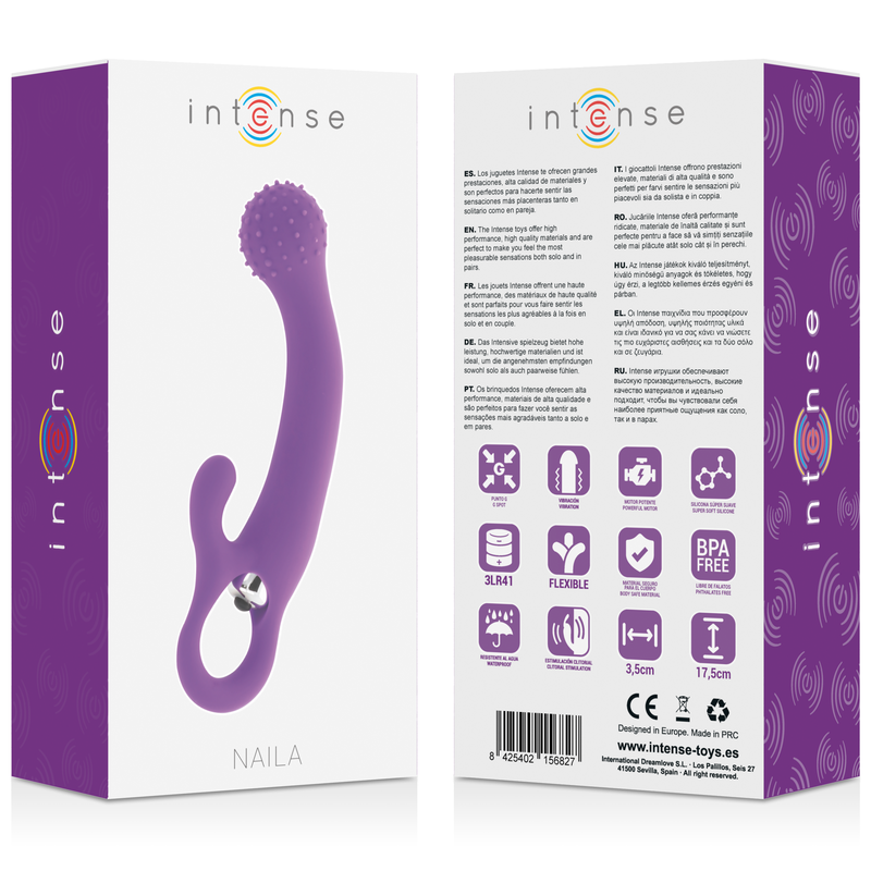 INTENSO - UÑA VIBRADORA DE SILICONA MORADA