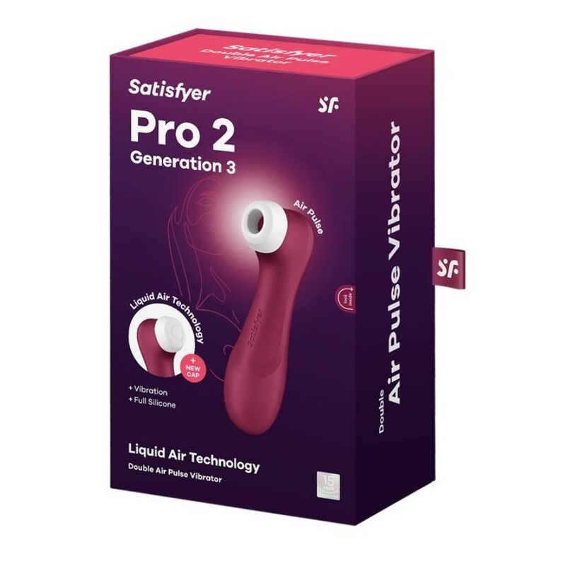 SATISFYER - PRO 2 GENERATION 3 LIQUID AIR TECHNOLOGY RED WINE