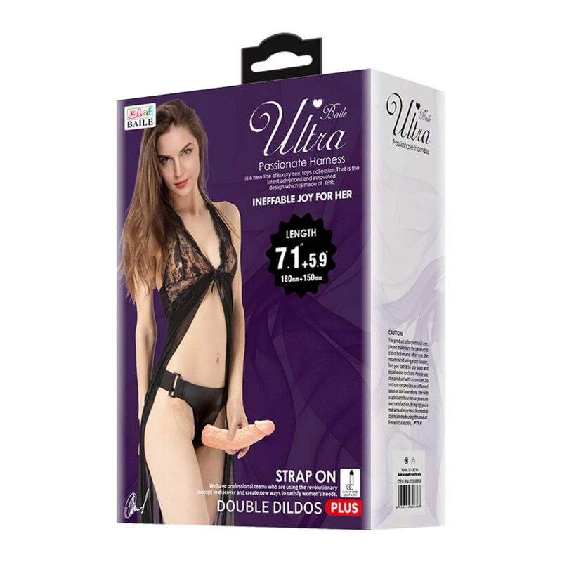 BAILE - DILDOS DOBLES ULTRA APASIONANTES CON ARNÉS