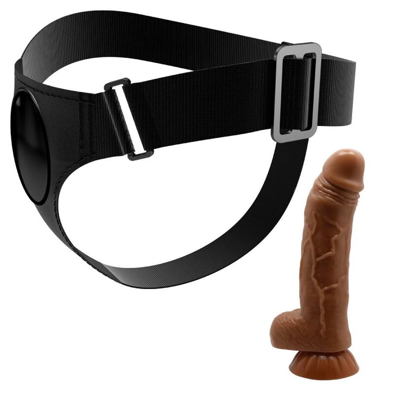 PRETTY LOVE - ARNÉS UNIVERSAL CON DILDO MICHEAL 20 CM NEGRO