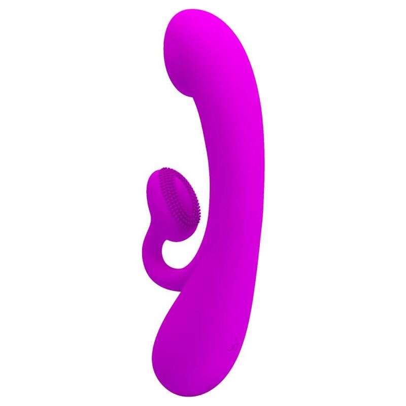 PRETTY LOVE - VIBRADOR SINCERE Y SENSOR DE CLÍTORIS DE SILICONA MORADA