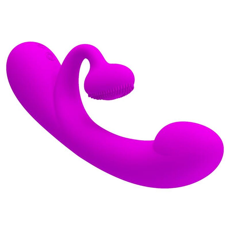 PRETTY LOVE - VIBRADOR SINCERE Y SENSOR DE CLÍTORIS DE SILICONA MORADA