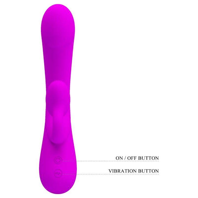 PRETTY LOVE - VIBRADOR SINCERE Y SENSOR DE CLÍTORIS DE SILICONA MORADA