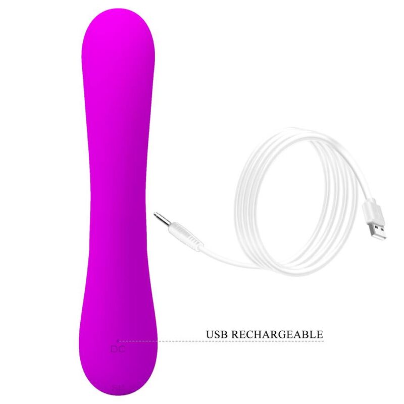 PRETTY LOVE - VIBRADOR SINCERE Y SENSOR DE CLÍTORIS DE SILICONA MORADA