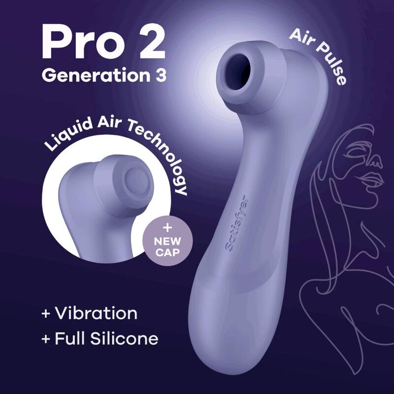 SATISFYER - PRO 2 GENERATION 3 LIQUID AIR TECHNOLOGY RED WINE