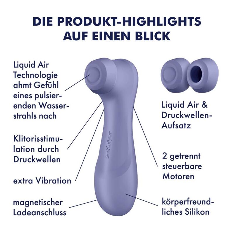 SATISFYER - PRO 2 GENERATION 3 LIQUID AIR TECHNOLOGY RED WINE